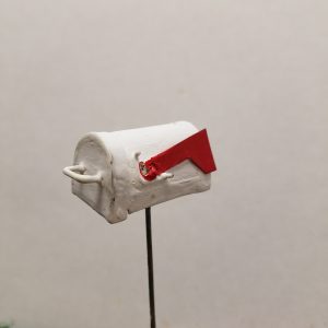 Mailbox White Metal
