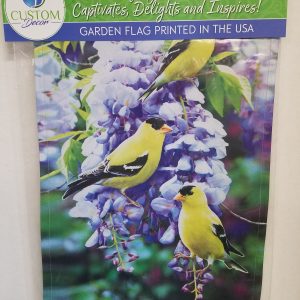 Flag Sm Goldfinch With Wisteria